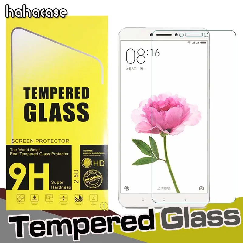 100pcs 9H Hardness Tempered Glass For Xiaomi Note 2 3 Max 2 Mix 2