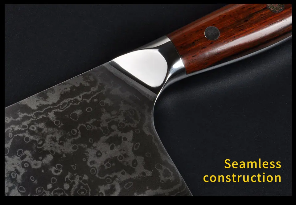 Японский VG10 дамасский Кливер Резак 7,2 дюймов разделочный нож шеф-повара кухонный нож cuchillos de cocina китайский Кливер