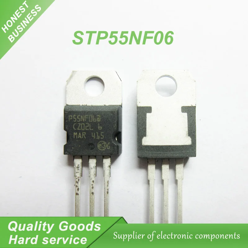 10pcs/lot STP55NF06 P55NF06 MOS N TO 220 new original-in Integrated ...