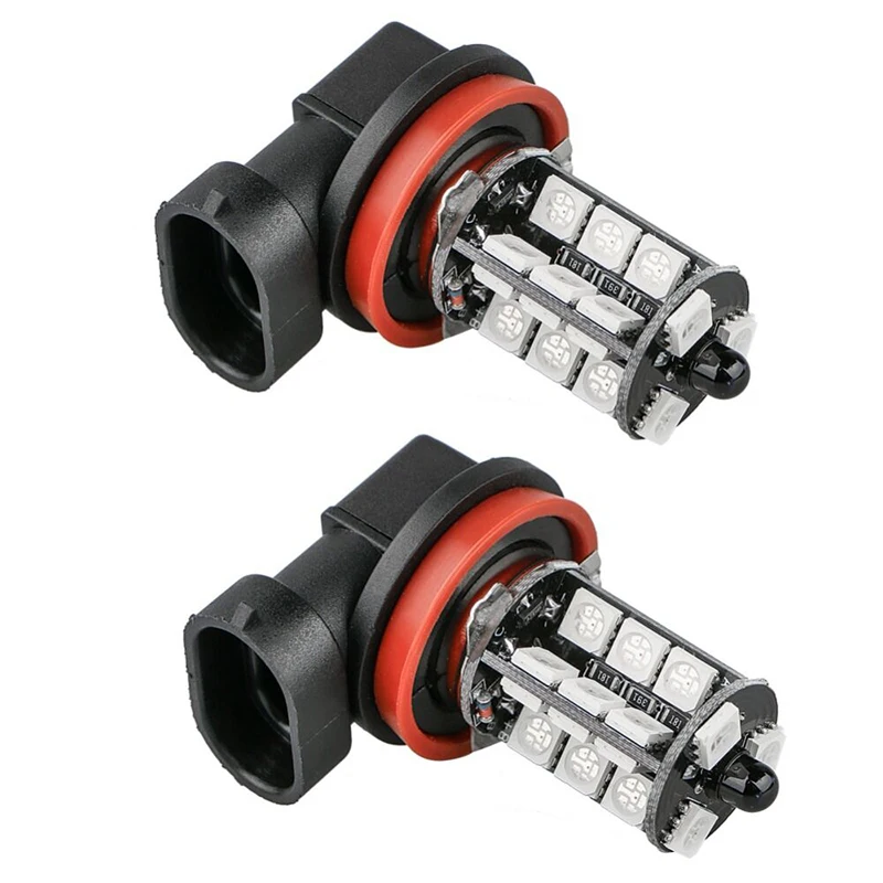 2 шт. H11 RGB светодиодный Авто головной светильник 5050 27 SMD туман налобный фонарь
