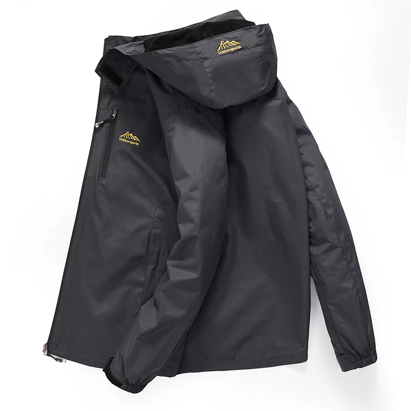 Goede Mannen Casual Waterdichte Jas 2018 Lente Herfst Toerisme Windjack Bomberjack Mannelijke Regenjas Winddicht Kapmantel 4XL