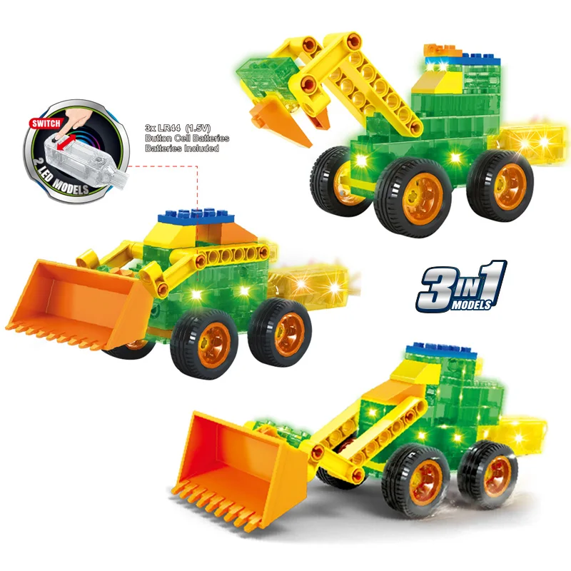 

AUSINI Constructor City Building Excavator Bulldozer Model Engineering Blocks Bricks Toys Boys Creator Vehicle Trucks Kids Game