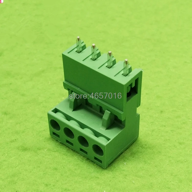 

50 Sets 2EDG-5.08-4P + 2EDGR-5.08-4P 2EDG 2EDGR 4Pin 5.08mm Right Angle Pin Plug-in Screw Terminal Block ROHS