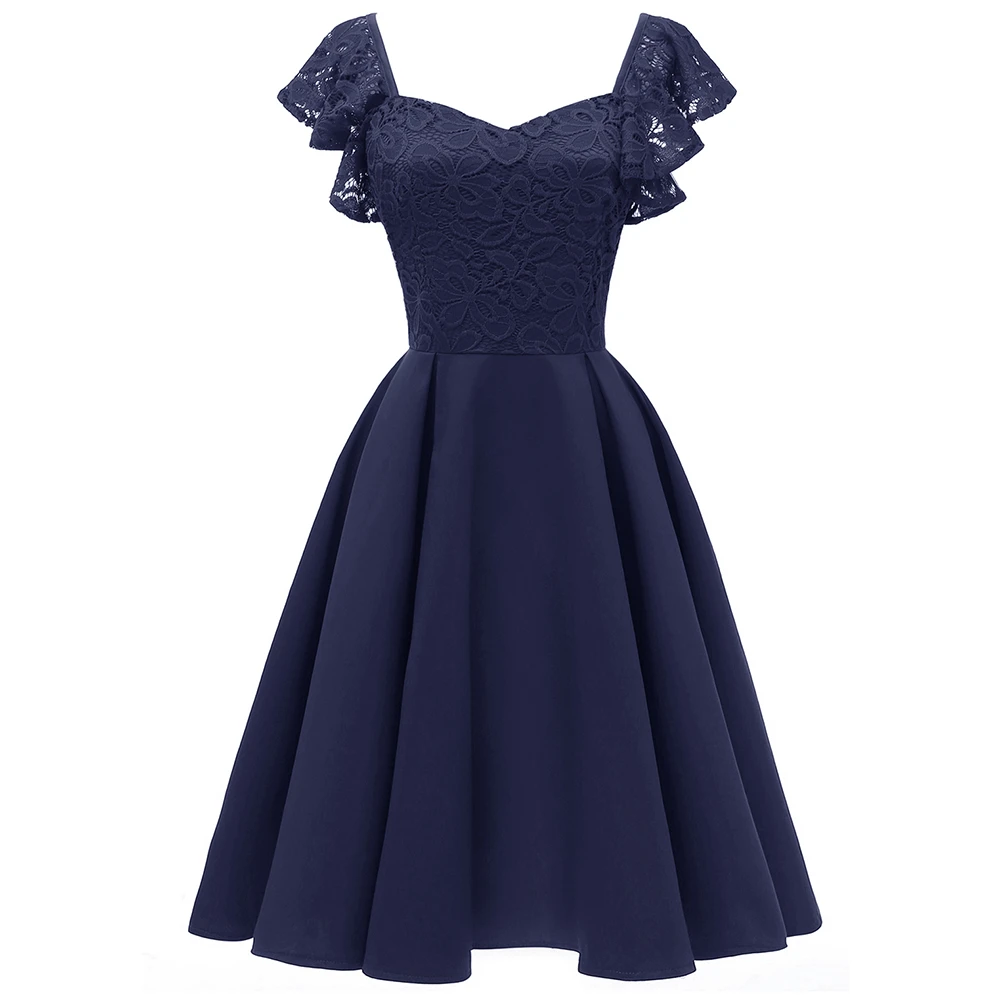 dark blue party dress