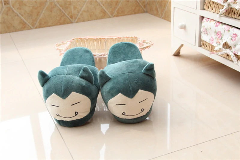 Women Anime Cartoon Pokemon Slippers Lovers Warm Woman Slippers Elf Ball Pikachu Go Plush Shoes Home House Slippers Children - Цвет: style 3