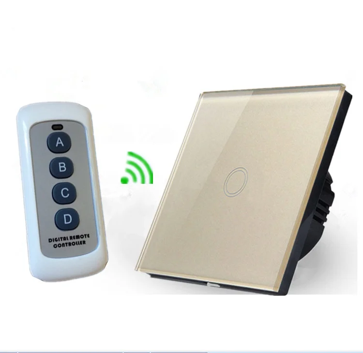 

Elite KiIter EU/UK Standard 1 Gang 1 Way Wireless Remote Control Light Swiches, Smart Home Remote Control Touch Wall Switch