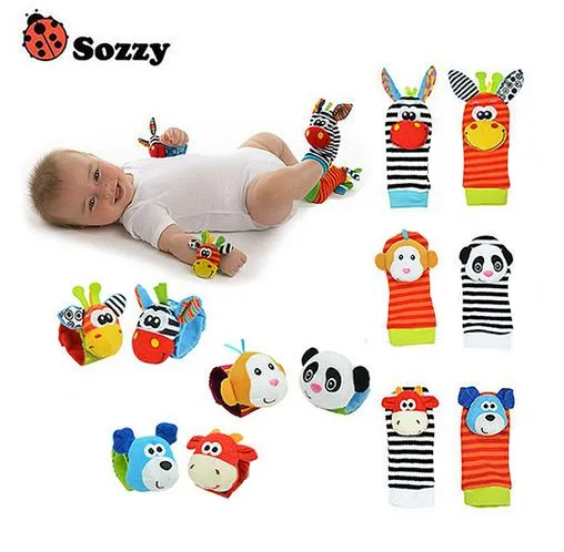 

Newborn Baby Toys 0-12 Months Soft Animal Baby Rattles Infant Plush Sock Baby Toy For Kids Toddlers Wrist Strap Baby Foot Socks