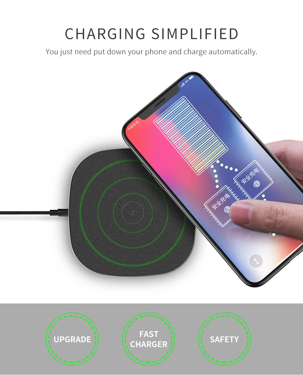 Ascromy Fast QI Wireless Charger For Huawei Xiaomi Samsung Galaxy S10 S9 S8 Note 9 iPhone X XS Max XR 8 Plus Induction Charging Accessories (2)