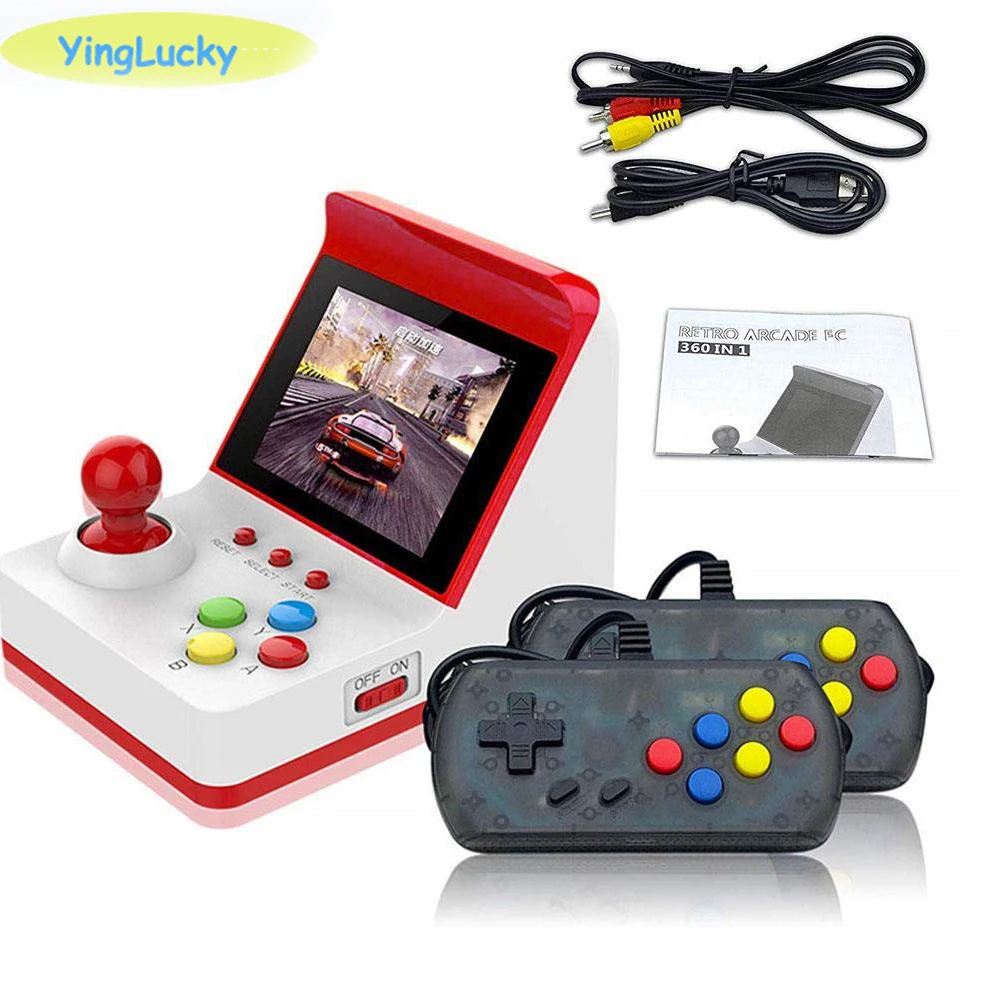 

Mini arcade 3inch 8Bit Portable Retro Station Handheld Game Console Built-in 360 Video Games Classic Family TV Game Console