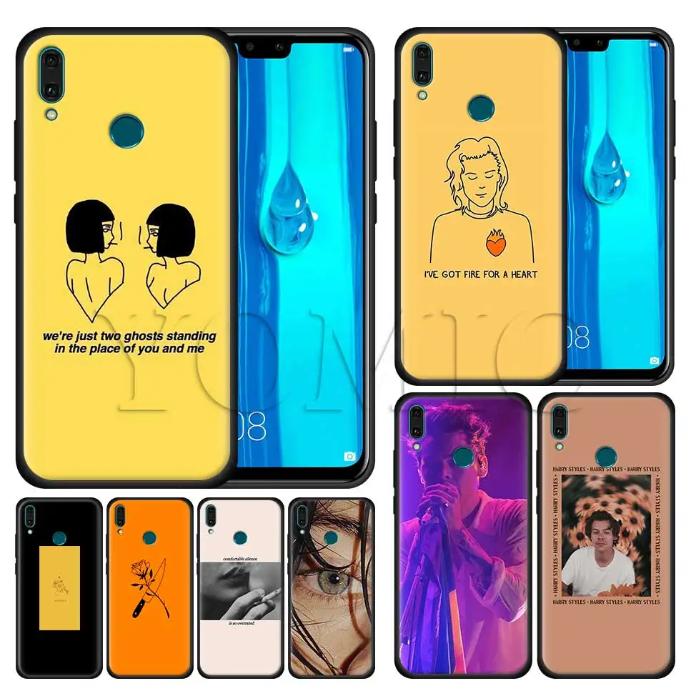 

HARRY STYLES Aesthetic Quotes Colorful Black Case for Huawei Honor Y9 Y7 Y6 Y5 2019 Honor 20 Pro 10 20 Lite 8X V20 Silicone Case