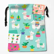 Пользовательские тюльпаны кактус сумки Заказные Подарочные мешки с принтом больше размер 27x35 см компрессионные тип сумки