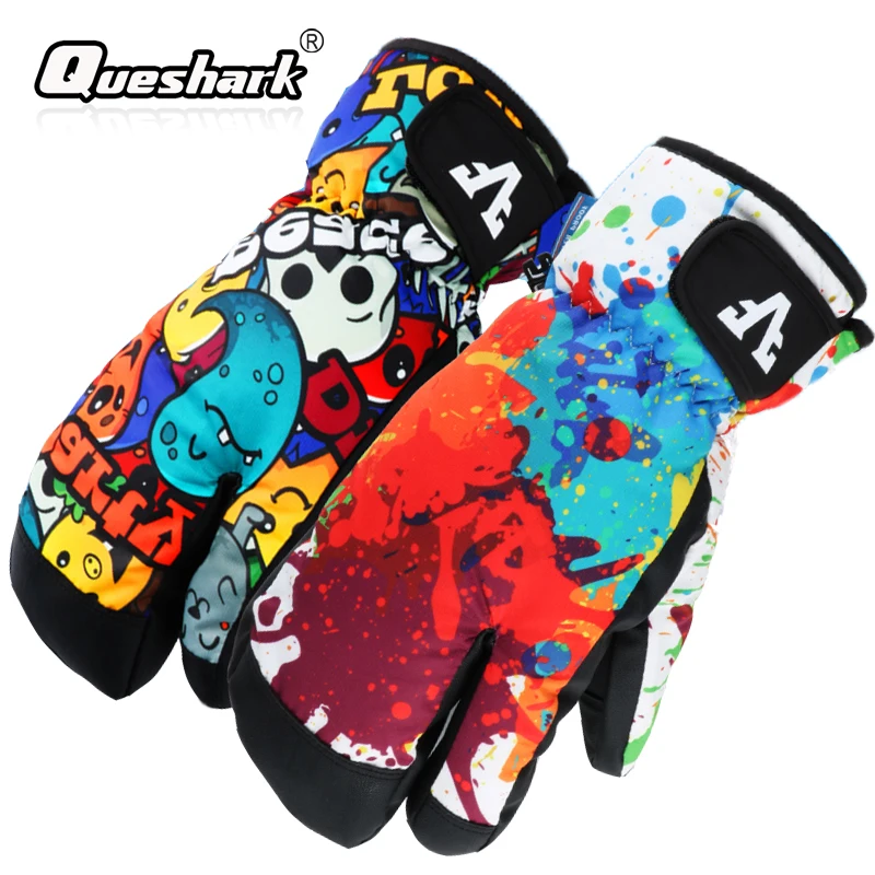 

Winter Warm Waterproof Snowboarding Ski Gloves Snow Mittens Cycling Skiing Snowmobile Handschoemen for Men Women Kids
