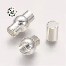 2/3/4/5/6mm laiton métal fermoirs magnétiques collier bricolage artisanat bijoux résultats accessoires sans Nickel ovale argent 3 couleurs(China)