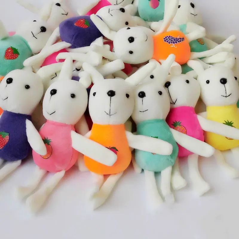 

1pc Cute Girls Fluffy Fur Rabbit Keychain On The Bag Plush Pompom Anime Bunny Key Chain For Women Trinket Party Wedding Gifts