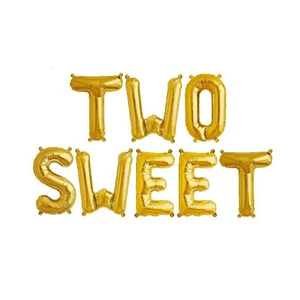 Image 4 - 1 zestaw 16 cali różowe złoto dwa słodkie balony foliowe literki pączek balon na baby shower 2. Dekoracje na przyjęcie urodzinowe dodatek na imprezę