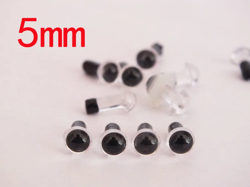 

wholesale 100pirs /lot 5mm CLEAR Safety eyes Plastic eyes Amigurumi