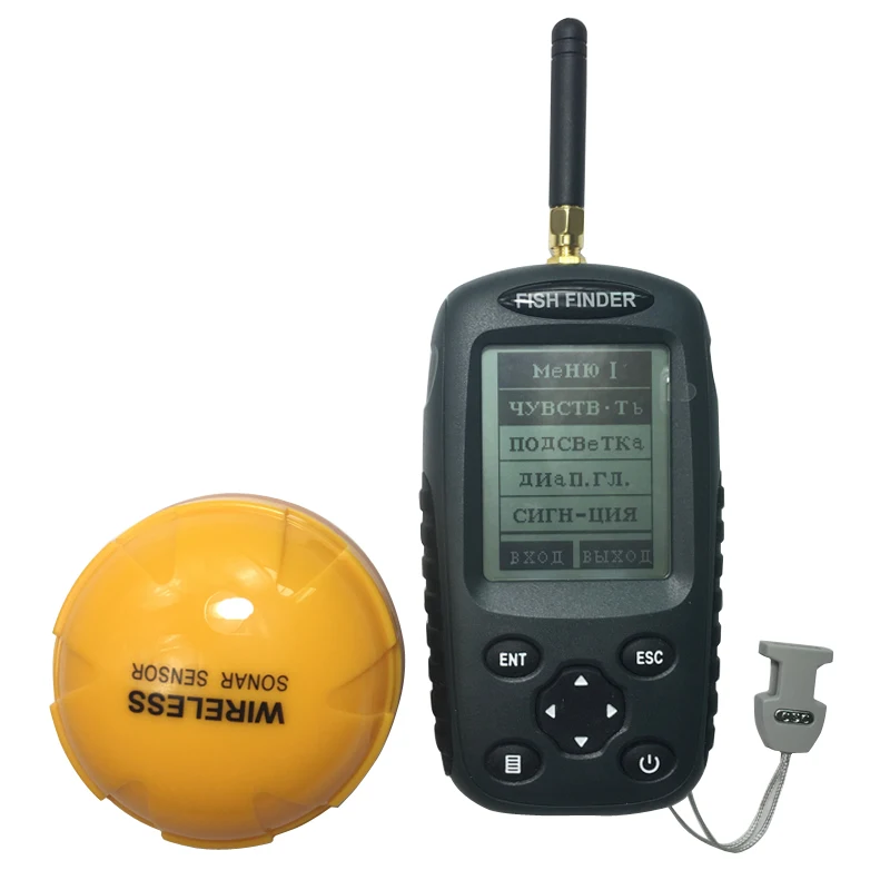 FFW718 Upgraded Rechargeable Russian English Menu Wireless Fish Finder 125kHz Sensor Sonar Echo Sounder Waterproof Fishfinder