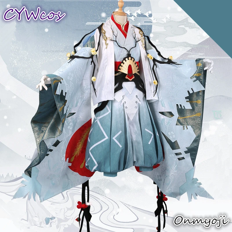 Костюм кимоно Onmyoji Snow Xue Tongzi Женский костюм для косплея униформа вечевечерние НКИ