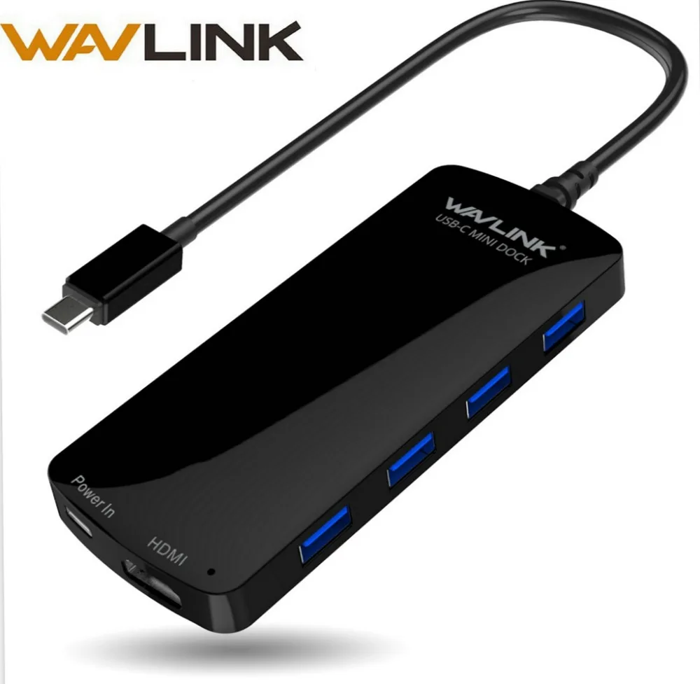 

Wavlink 6-in-1 Multifunction USB C Hub USB 3.0 Hub Adapter Splitter 5Gbps Type C Hub 4K Video HDMI Power Delivery for Laptop PC
