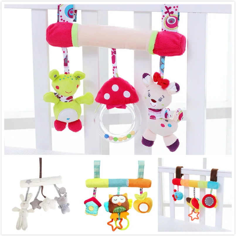Doux Animal bébé poussette hochets en peluche spirale bébé jouets pour enfants mignon éducatif infantile bébé chambre décor anneau hochet cadeaux