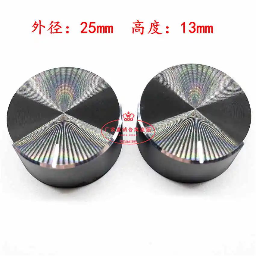 25x13mm Aluminum Alloy Potentiometer Knob D Axis Knobs (Pack of 2)in