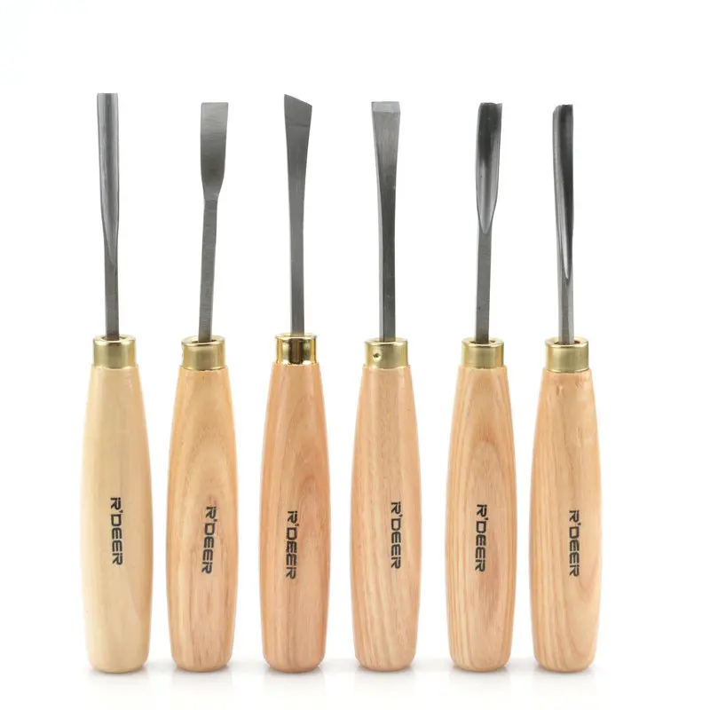6Pcs Sculptural Chisel Set Wood Carving Tools Gouge Wood Chisel