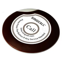 SINGCALL – bouton d'appel de Service sans fil blanc, bouton d'appel simple ultra-mince pour café, Restaurant APE700