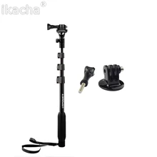 Черный штатив-Монопод селфи-Палка с раздвижной, из алюминиевого сплава для спортивной экшн-камеры Xiaomi yi для экшн-камеры GoPro Hero Sj4000