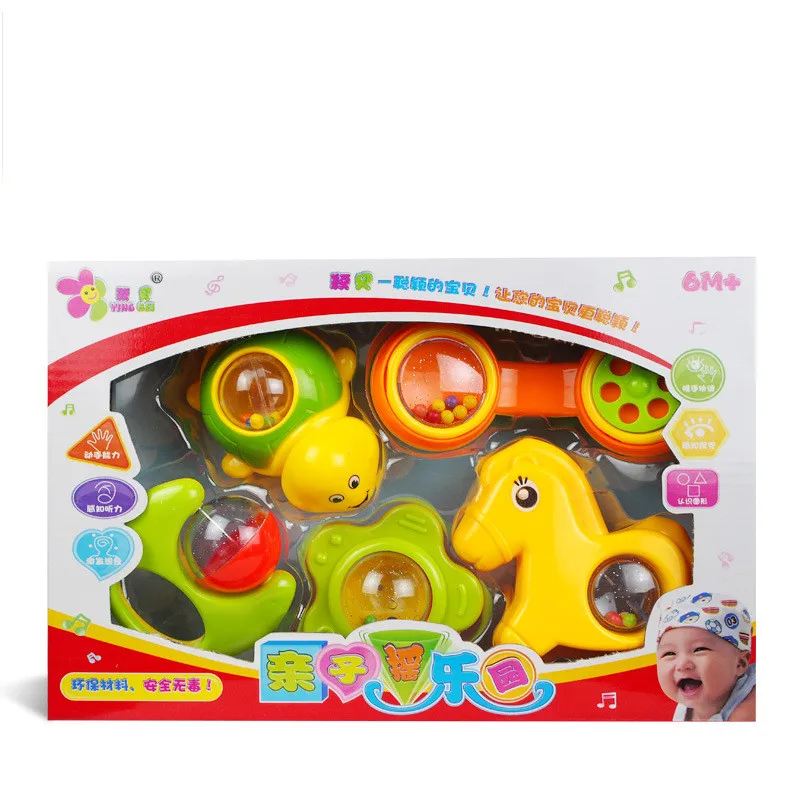 

Educational Baby Toy Ring Bed Bell Environmental Protection Box Gift Five-piece Set