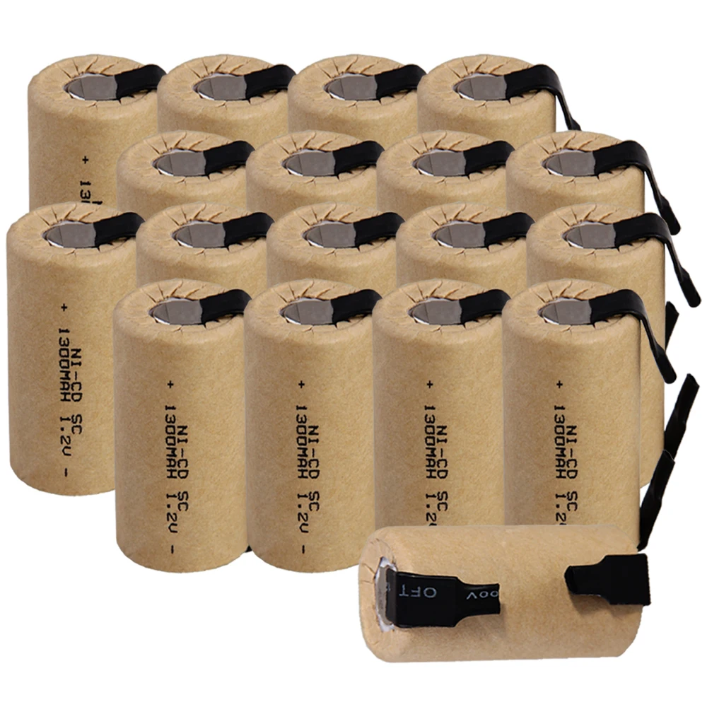 

Lowest price 18 piece SC battery 1.2v batteries rechargeable 1300mAh nicd battery for power tools akkumulator