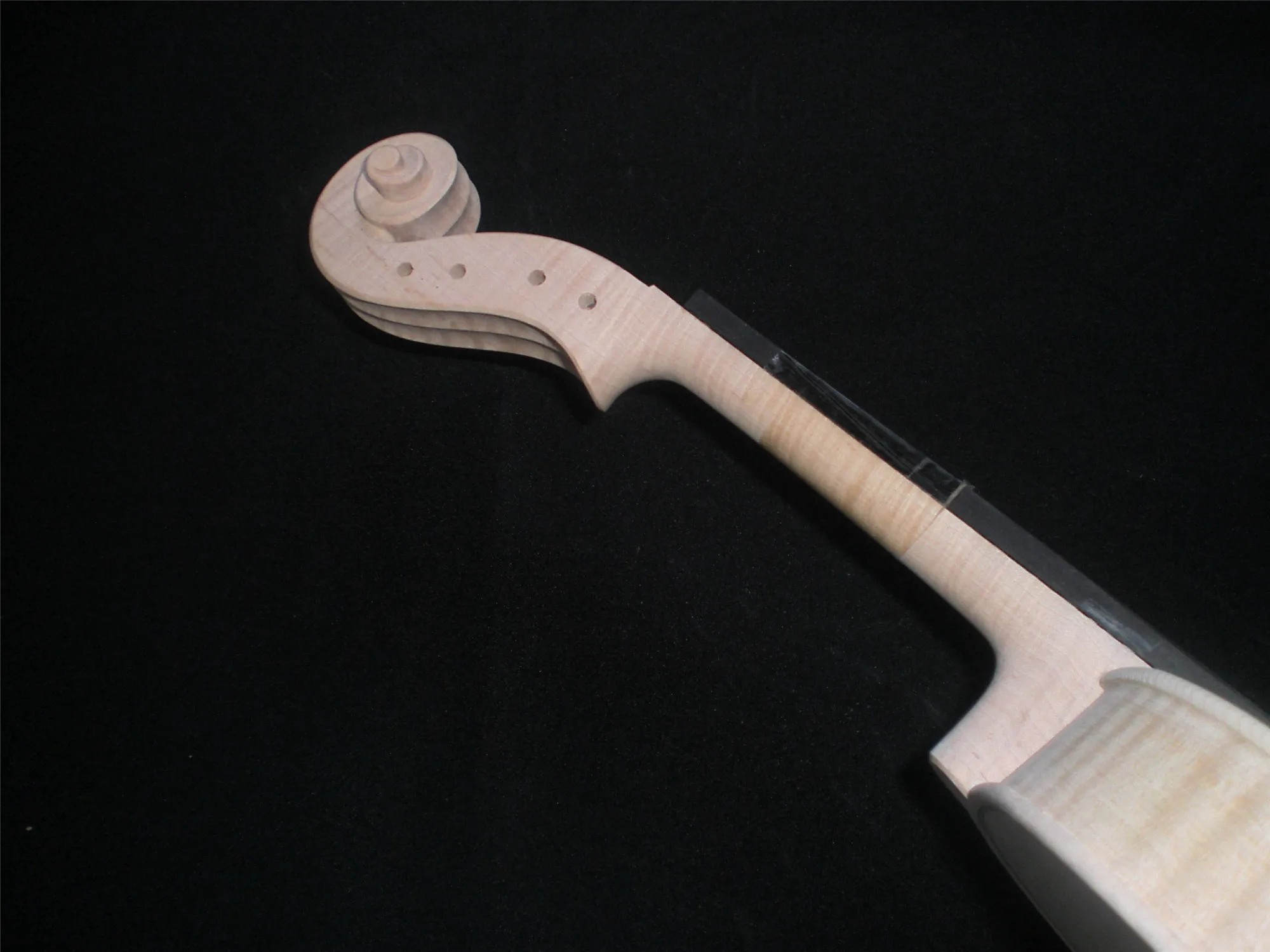 

1 PC NEW Unfinished Violin 4/4 Whole Piece Flamed Maple Back Spruce Top WH0509#