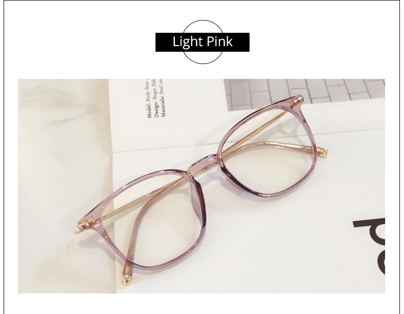 Ralferty Transparent Glasses Frame Women Fashion Eyeglasses Frames Clear Glasses Myopia Prescription Optic Spectacles M18075