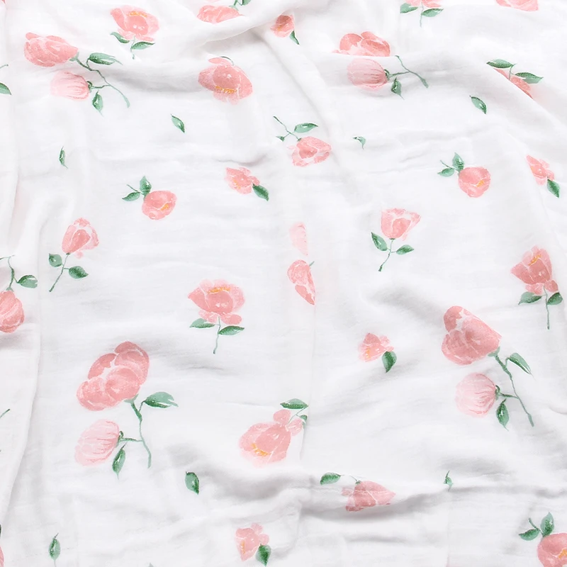 Baby Blanket 2 Layer Bamboo Cotton Newborn Swaddle Soft Bedding Baby Swaddling Bedding