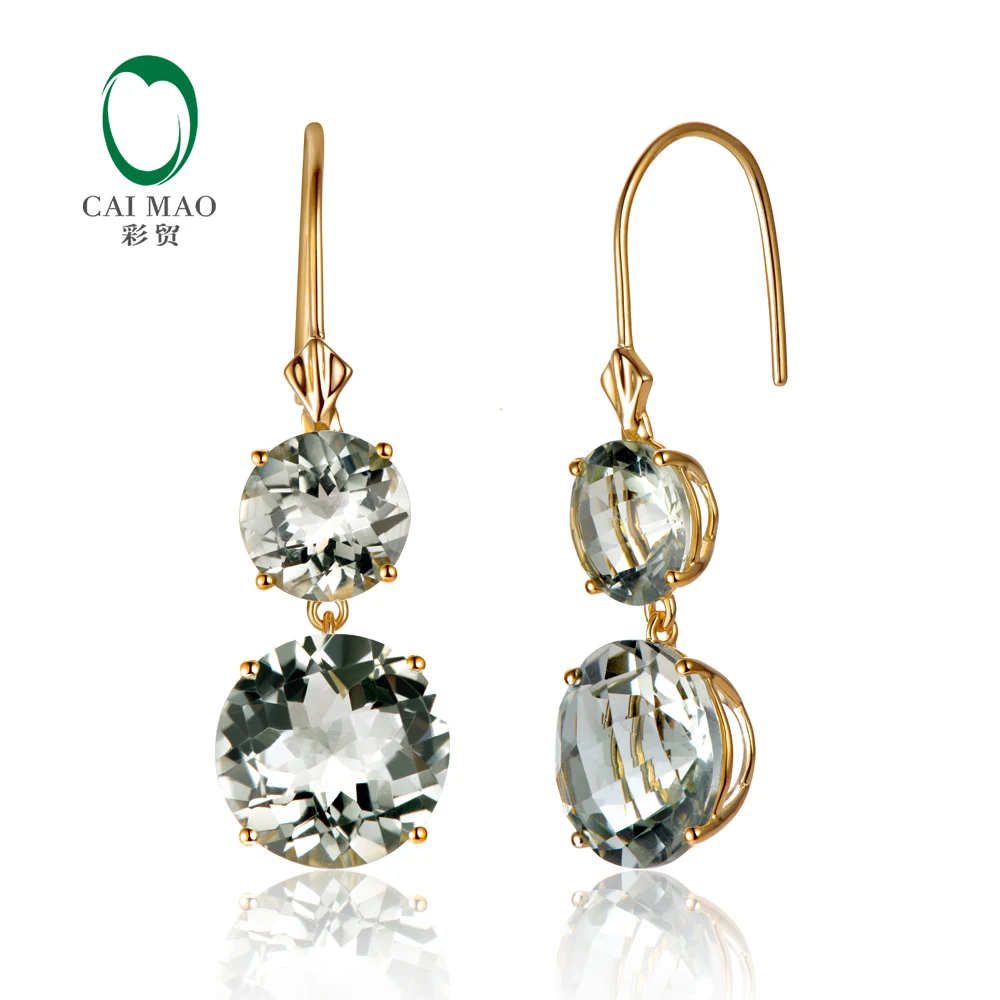 Caimao Jewelry Romantic 14K Gold 12 85ct Amethyst Engagement Drop Earrings
