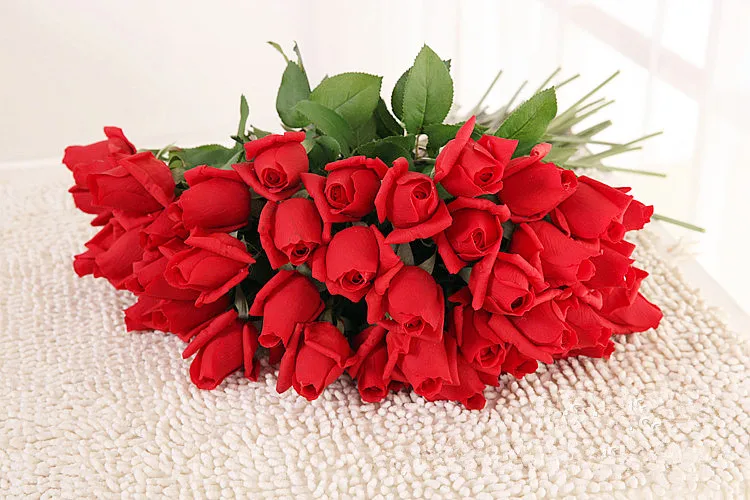 Floace 15 шт./лот, букет роз, Королевская роза, высококлассные искусственные цветы, шелковые розы, цветы для дома, свадебные украшения