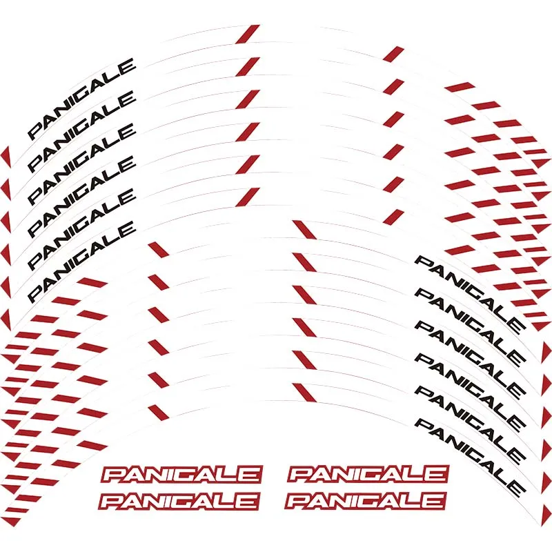 12 X толстый край внешний обод стикеры колеса в полоску наклейки FIT DUCATI 1299 PANIGALE S 959 PANIGALE - Цвет: Многоцветный