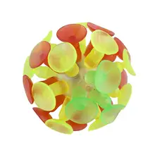 4 шт. мяч на присоске интерактивный разноцветный флэш люминесценции Творческий Забавный для детей