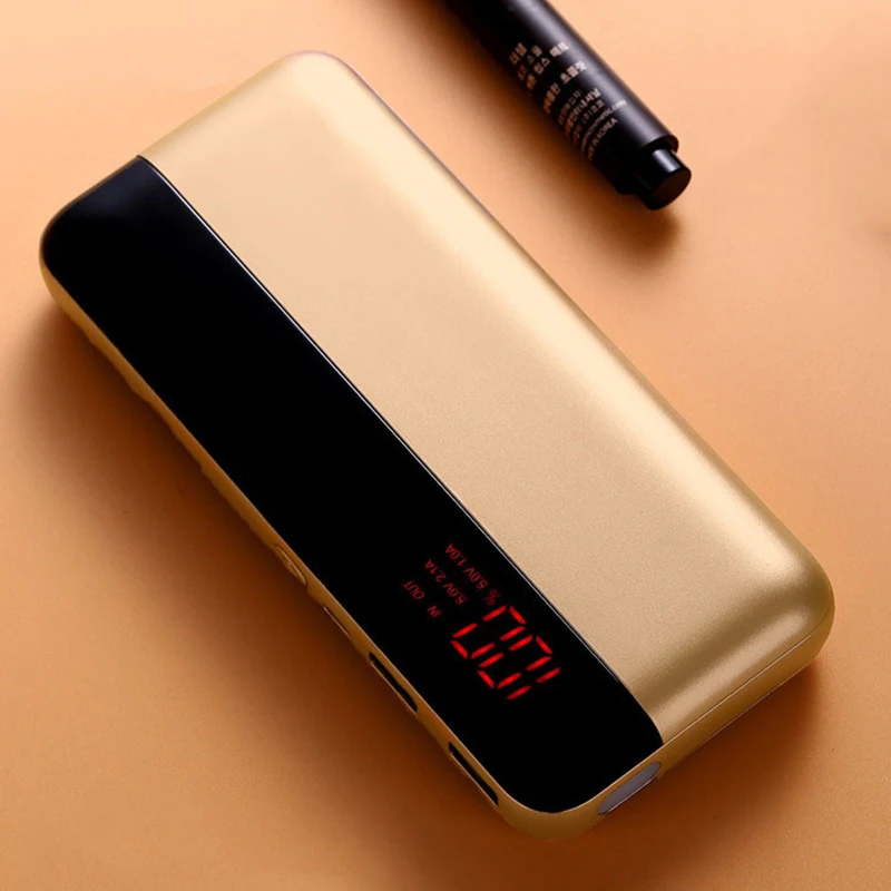 

Phone Universal Travel Charger 20000mAh External Battery Power Bank 18650 Batteries Quick Charging Powerbank For Xiaomi iphone 7