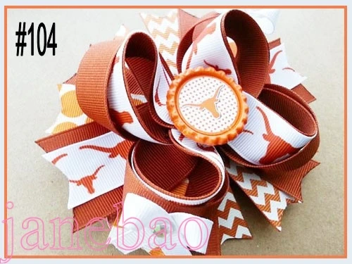 

free shipping 30pcs 4.5" Inspired Boutique Layered Hair Bow character hair bows cartoon girl hair clips-B