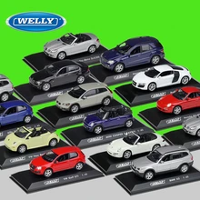 1:43 Welly Benz VW Audi Volvo Alfa стенд с Чехол литая модель автомобиля