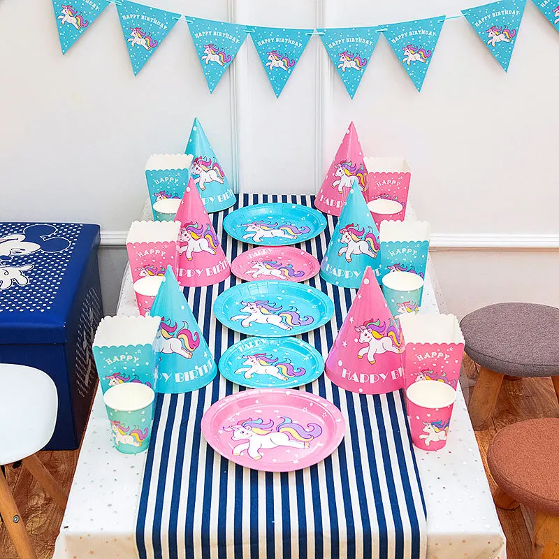 

Unicorn small collection birthday wedding party supplies decoration disposable baby shower party supplies decoration