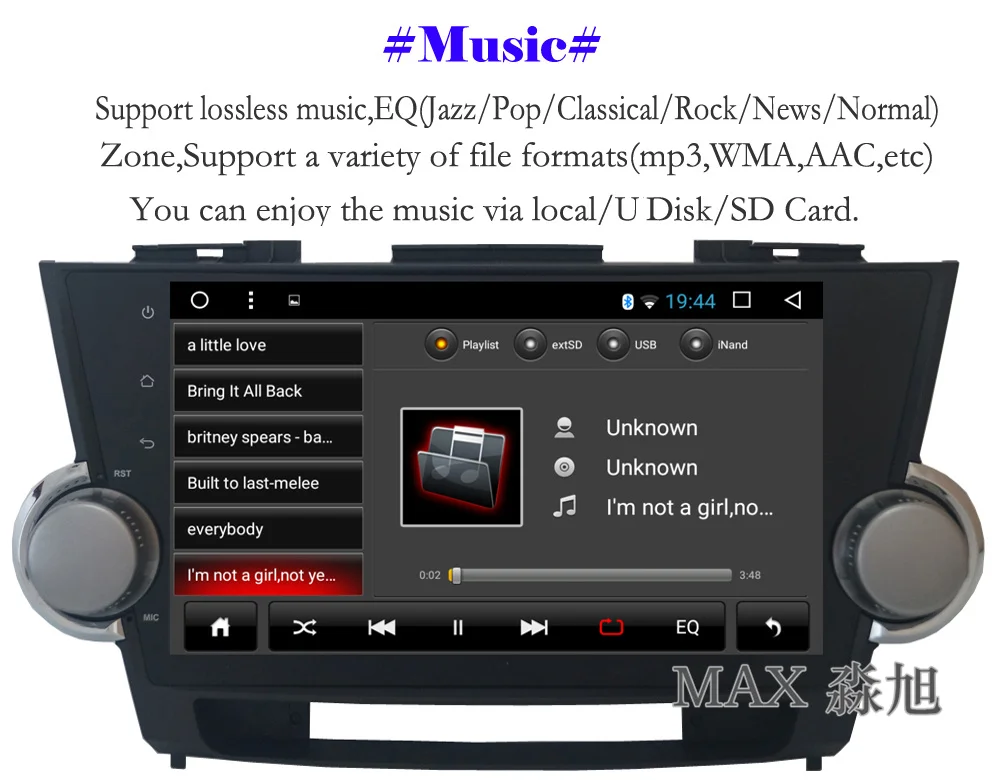 Sale MAX GPS Navigation Radio Android 8.1.0 Car DVD Player for Toyota Highlander Old 2009-2013 RDS Bluetooth Call WiFi SWC Free Map 6