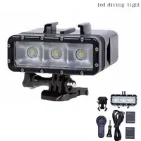 Gopro 5行くプロダイビング懐中電灯ランプ防水ledフラッシュビデオライト用のgopro hero 5 4/3 +、sjcam sj4000 6000 sj7000/xiaomi yi