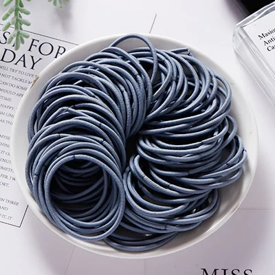 50pcs light blue 50/100 шт Для женщин 4,5 см нейлон, резинки для волос, "конский хвост", резинка для волос резинки лента для волос аксессуары для волос Головные уборы - Цвет: 50pcs light blue