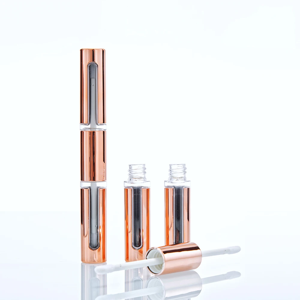 

CosPACK Double Head Lip Gloss Tubes DIY Double Sides Gold Lipstick Packaging Container Makeup Lip Balm Packing Bottles Empty
