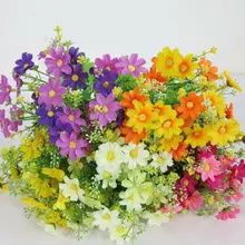 1 букет 28 головы креативный искусственный Шелковый цветок ромашки Свадебные украшения для дома