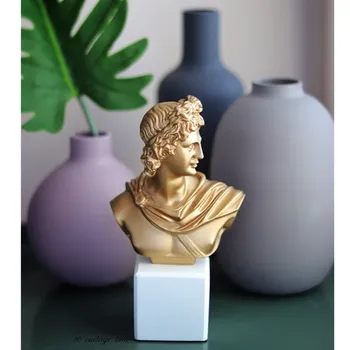 

Greek Mythology Apollo Bust Retro Statue European Home Decoration Resin Art&Craft Art Material R212