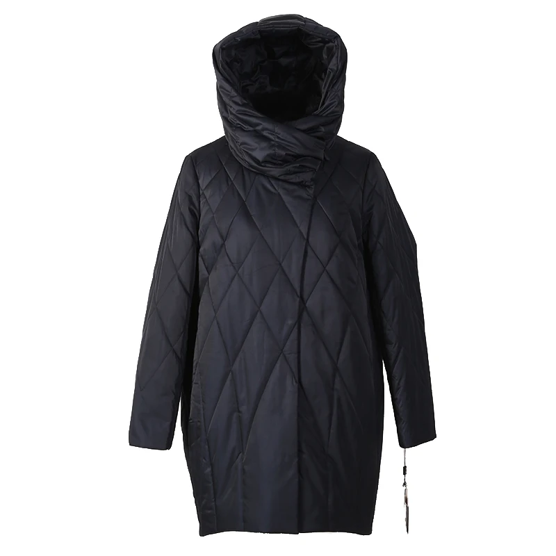 

women winter coat parka jacket rabbit fur detachable collar hooded plus size 7-1810 D
