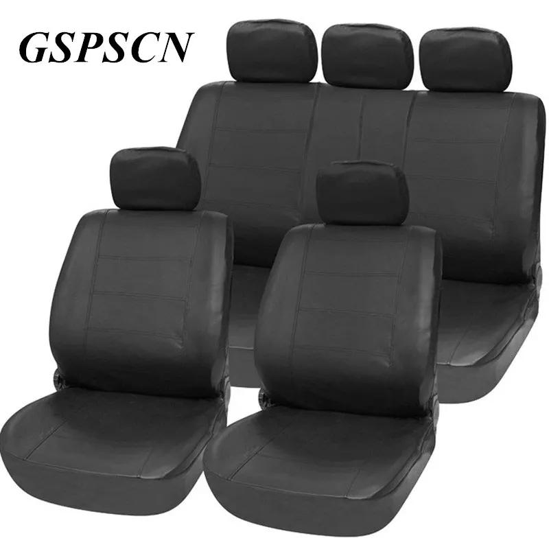 2017 Newst Black PU Leather luxuriou Auto Universal Car Seats Covers