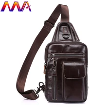 MVA горячая Распродажа натуральная кожа Мужская нагрудная сумка для моды Бизнес Мужская поясная сумка держатель для телефона нагрудная сумка поясная сумка